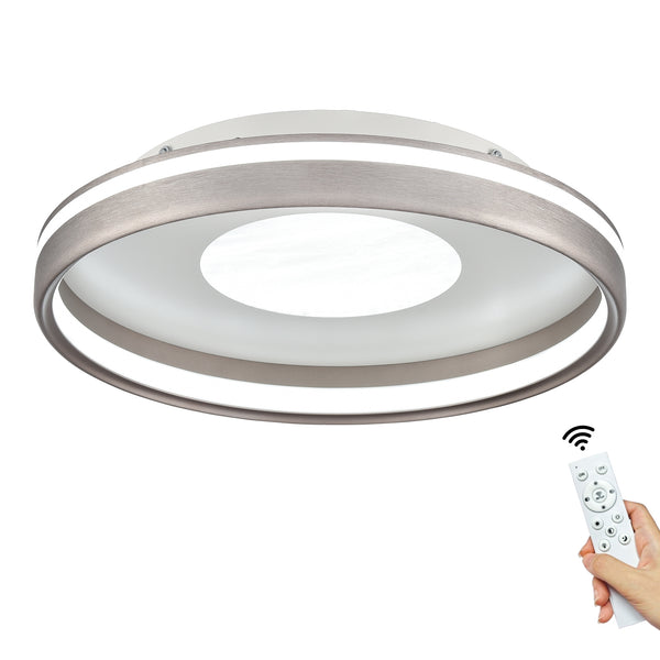 Ancona Modern LED Flush Mount Ceiling Light with Remote Control